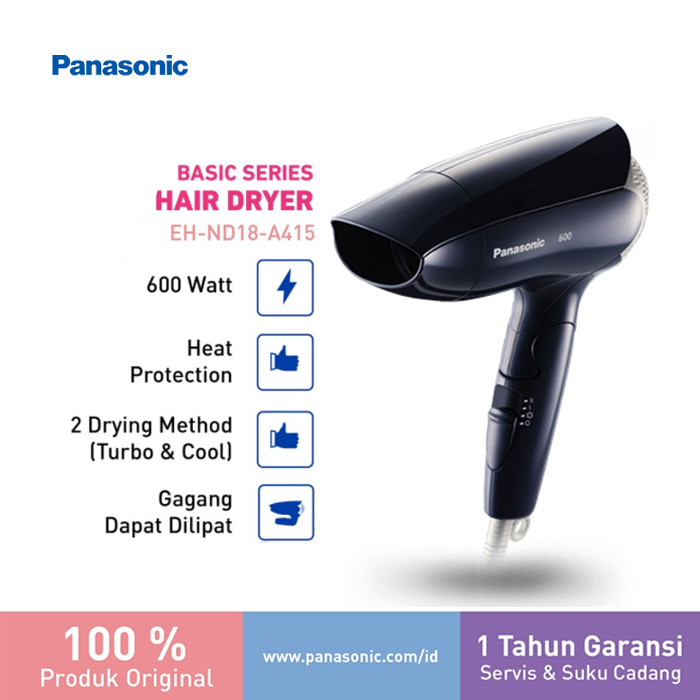 Panasonic Hair Dryer 3 Speed EHND18A - Hitam